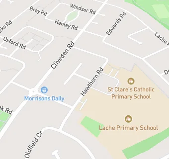 map for St Clare's Catholic Primary School