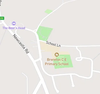 map for Brereton CofE Primary School