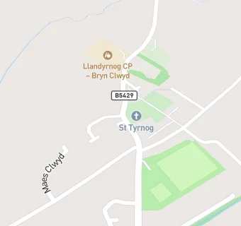 map for Llandyrnog CP - Bryn Clwyd