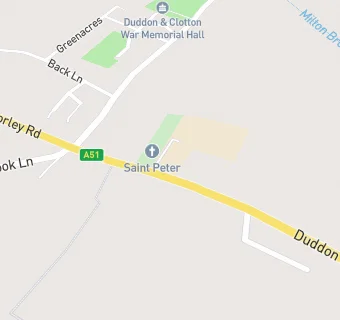 map for Duddon St Peter's CofE Primary School