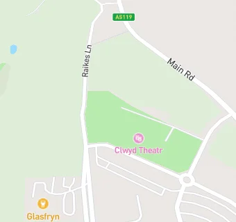 map for Clwyd Theatr Cymru