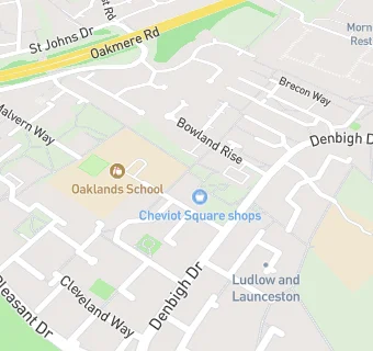 map for Oaklands School