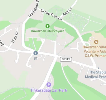 map for Hawarden Post Office