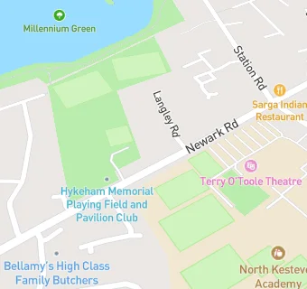 map for Hykeham Bowls Club