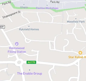 map for Holmewood Star Kebab And Fish Bar