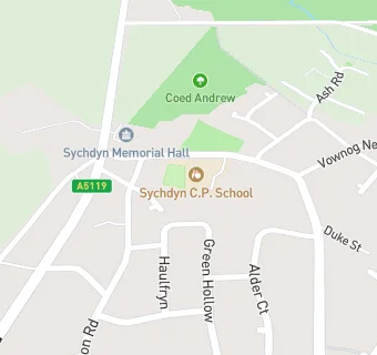 map for Ysgol Sychdyn Kids Club