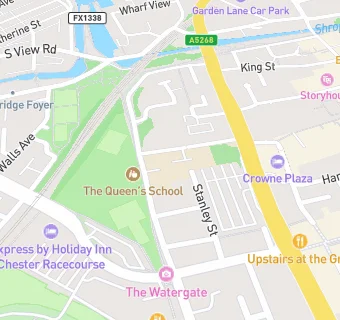 map for The Queen's School