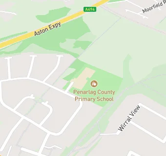 map for Penarlag C.P. School