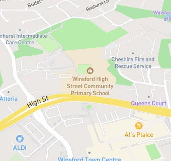 map for Winsford High Street Community Primary School