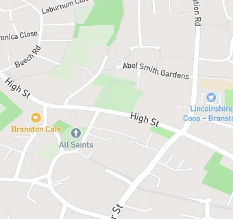 map for Branston (Lincoln) Home Guard Social Club