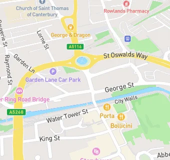 map for St Werburgh's Medical Practice For The Homeless