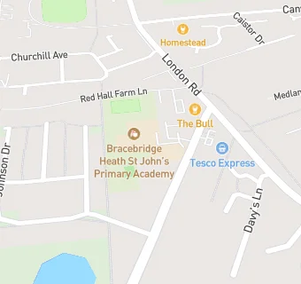 map for Bracebridge Heath St John's Primary Academy