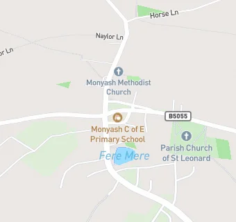 map for Monyash CofE Primary School