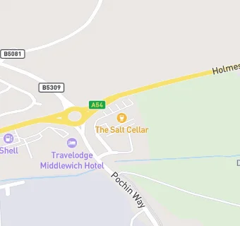 map for Shell (Holmes Chapel) Service Station