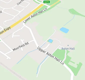 map for Aston Hall Care Home