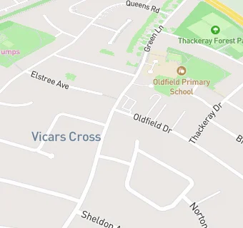 map for Vicars Cross United Reformed Church