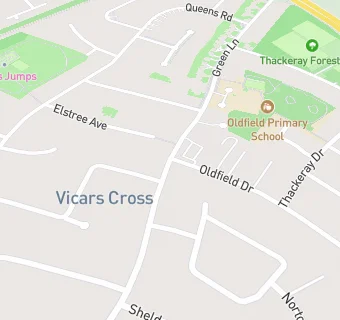 map for Vicars Cross Dental Practice