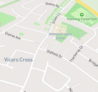 map for Vicars Cross Pharmacy