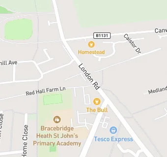 map for Bracebridge Heath Preschool & Nursery