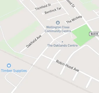 map for Oaklands Residential Care (inc. Cherry, Rowan & Aspen Villa's)