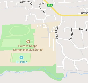 map for Holmes Chapel Comprehensive School