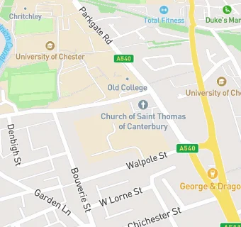 map for Chester Blue Coat Church of England Primary School