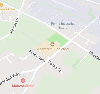 map for Sandycroft C.P. School