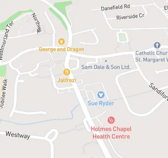 map for Holmes Chapel Dental Practice