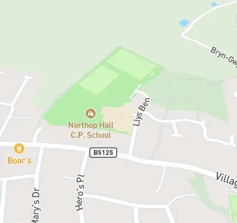 map for Northop Hall C.P. School