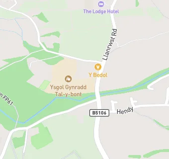 map for Ysgol Gynradd Tal-Y-Bont