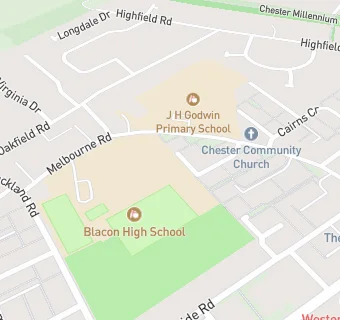 map for Blacon High School, A Specialist Sports College