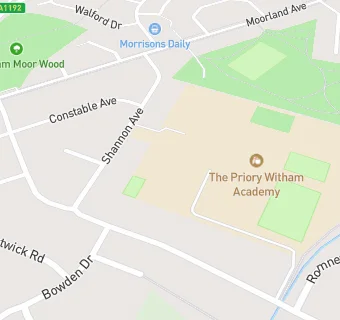 map for The Priory Witham Academy