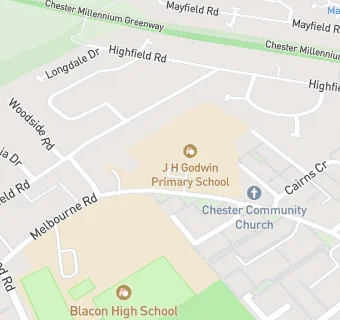 map for J H Godwin Primary School Breakfast Club