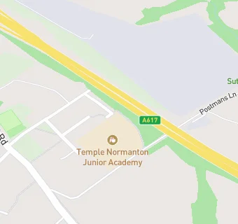 map for Temple Normanton Junior Academy