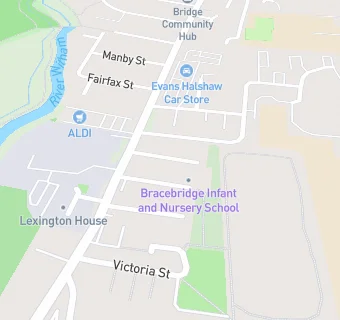 map for Bracebridge Infant and Nursery School