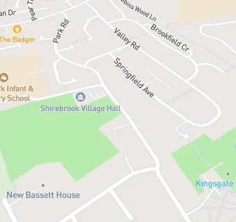 map for Shirebrook Village Hall