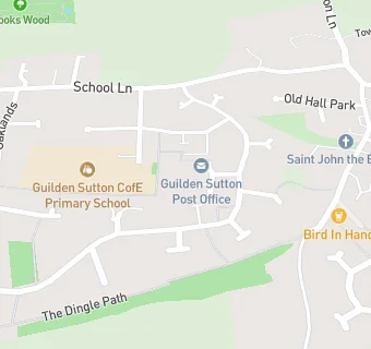 map for Guilden Sutton Pre-School