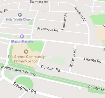 map for Blacon Hall Junior School