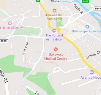 map for Bakewell Medical Centre