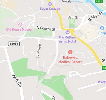 map for Bakewell Cottage Nursing Home