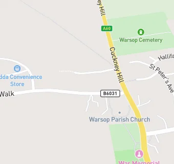 map for Bishops Walk Surgery