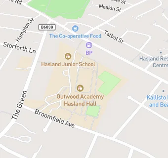 map for Outwood Academy Hasland Hall