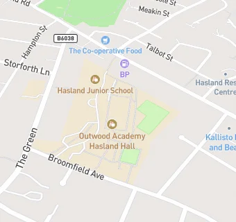 map for Hasland Hall Community School