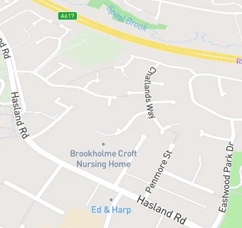 map for Brookholme Croft Nursing Home