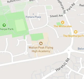 map for Whitecotes Primary School