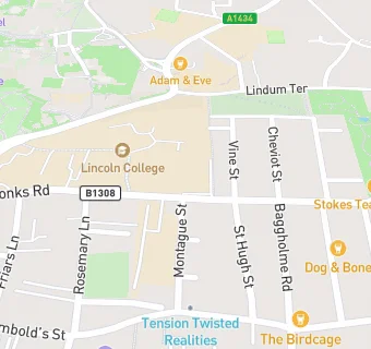 map for Lincoln College