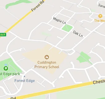 map for Cuddington Primary School