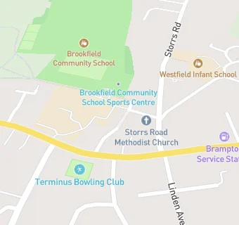 map for Storrs Road Pre School