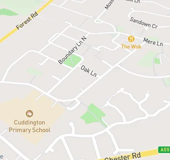 map for Cuddington Primary School