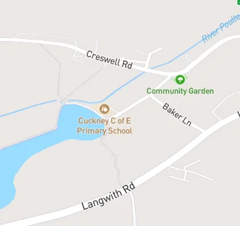 map for Cuckney C of E Primary School